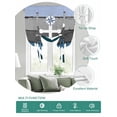 thumbnail image 2 of Blue Nautical Anchor Tie Up Curtains for Windows 63 Inch Length Balloon Curtains Kitchen Adjustable Balloon Window Shade Rustic Distressed Wood Grain Tie Up Valance Bathroom Curtain Window 42"x63", 2 of 6