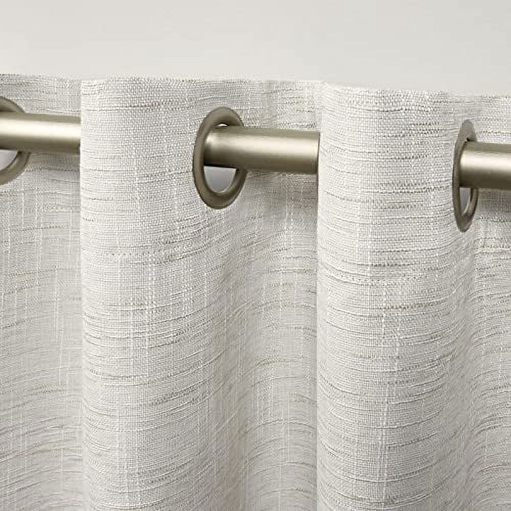 Exclusive Home Burke Patio Grommet Top 100% Blackout Indoor Single Curtain Panel, 100"x84", Latte