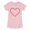 HEATHER PINK, variant on Instant Message - Baseball Heart Stitch - Youth Girls Fitted Short Sleeve T-Shirt