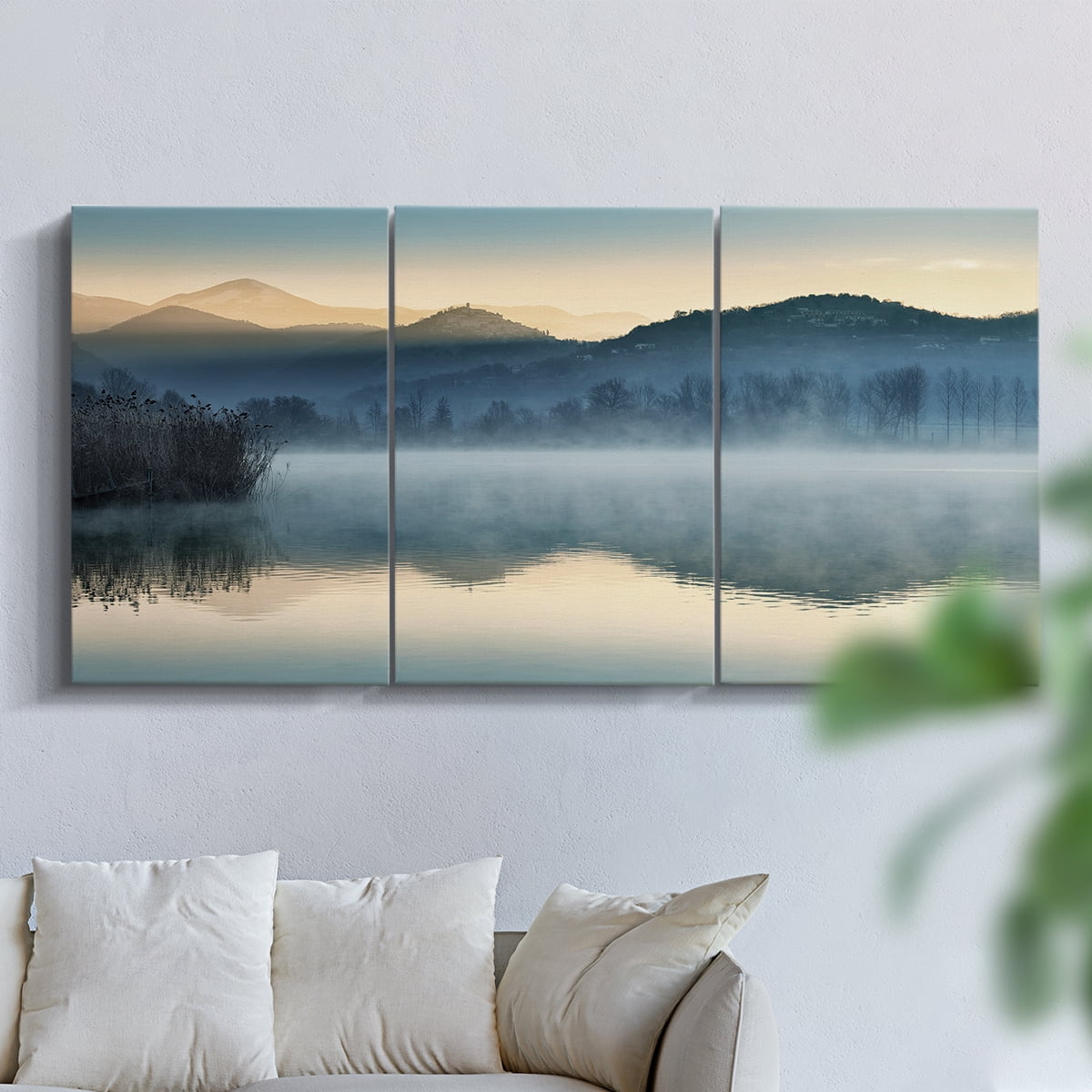 Wexford Home Quiet Morning - 32" x 64" Multi-Piece Canvas Art, Ready to Hang