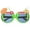 Green, variant on WEUVEB Brown Hawaiian Sunglasses for Adults with Tropical Party Prop and Decoration