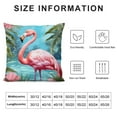 thumbnail image 5 of Pratyus Flamingo Palm Tree Water Pillow Cases with Zipper Home Decor for Living Room Bedroom Bed Cushion Outdoor Short Plush Throw Pillow Cover 1PC 24x24in, 5 of 5