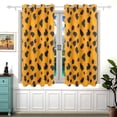thumbnail image 2 of Leopard Print Pattern Black Out Curtains Aesthetic for Bedroom Living Room Sliding Glass Doors Kitchen Windows 2 panels set, 2 of 5