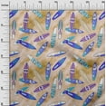thumbnail image 3 of oneOone Velvet Light Brown Fabric Beach Craft Projects Decor Fabric Printed By The Yard 58 Inch Wide, 3 of 4