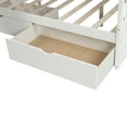 thumbnail image 6 of Euroco Wood Twin over Full Bunk Bed with 2 Drawers and Slide, Storage Staircase for Bedroom, White, 6 of 11