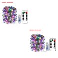 thumbnail image 4 of Justharion Lampe de Jardin USB LED Étanche Télécommande Minuterie 5m 50LEDs Bleu Coloré 10m 2Set, 4 of 6