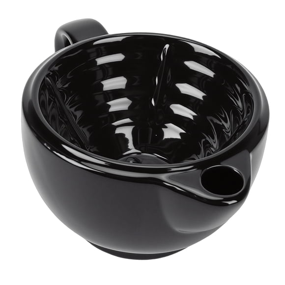 Cuenco De Afeitar De Cerámica, Taza De Afeitar De Retención De Calor De Doble Cámara Con Boca Ancha Y De Gran Tamaño