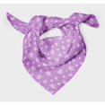 thumbnail image 3 of Bimba Purple Stars Star Pure Silk Printed Scarf Dupatta Head Neck Wrap Bandanas For Women 40 x 40 Inches, 3 of 6