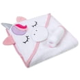 thumbnail image 3 of Juego de toallas Baby Essentials con capucha, diseño de unicornio, 76 x 76 cm, 23 x 23 cm, 3 of 7