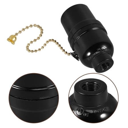 Pull Chain Light Fixture Ceiling Light Socket Replacement E27 Socket Pull-switch Lamp Holder Accessory