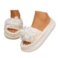 thumbnail image 3 of KANG Cozy Floral Slippers Comfortable Open Toe Fuzzy Home Slippers For Warmth And Relaxation, 3 of 9