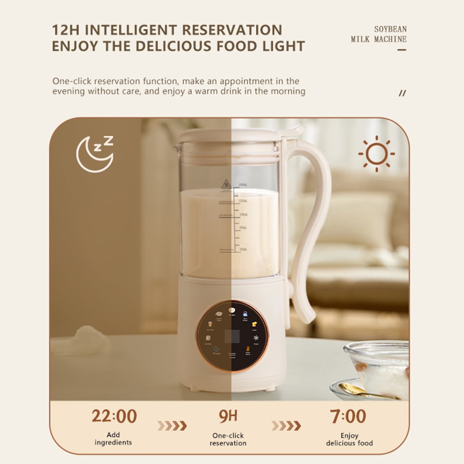 Nut Milk Maker, 10 in 1 Automatic Nut Milk Maker with 16 Blades,Almond Milk Machine,Plant Based Milks Homemade Oat,Chowder,Juice,Soy Milk Machine with Delay Start,Boil Water,Keep Warm&Auto Clean