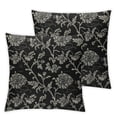 thumbnail image 2 of Acheng William Carnations Black And Grey Floral 1 Morris Throw Pillow Covers 2pcs Aesthetic Pillow For Bedroom Decorative Pillowcase Home Decor Living Room Cushion Case For Bed Sofa Couch White, 2 of 6