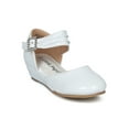 thumbnail image 1 of New Girl Little Angel Sophie-976D Ankle Strap d'Orsay Ankle Strap Low Wedge, 1 of 5