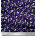 thumbnail image 2 of Soimoi Cotton Cambric Fabric Leaves,Watermelon & Rabbit Kids Print Fabric by The Yard 56 Inch Wide, 2 of 3