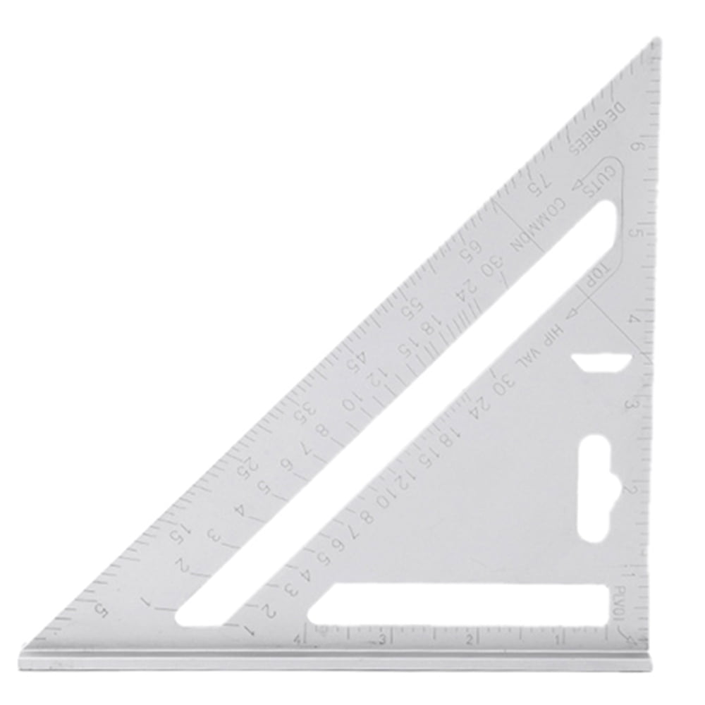 7 inch Aluminum Carpenter Measuring Square Right Angle Triangle Ruler Protractor 
