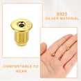 thumbnail image 3 of 4Pcs Respaldos de Aretes, 3mm Respaldo de Aretes en Forma de Bala S925 de Oro, 3 of 6