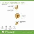 thumbnail image 7 of Symmons 6792BBZ15TRM Identity Hydromersion Tub And Shower Trim Package - Bronze, 7 of 7