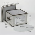 thumbnail image 2 of Household Essentials Dinner Plate Storage Box, Strong Frame and Handles, Windowed Panel, Fully Removable Lid, Stackable and Foldable, Perfect for Preserving Your Dinnerware, 2 of 9