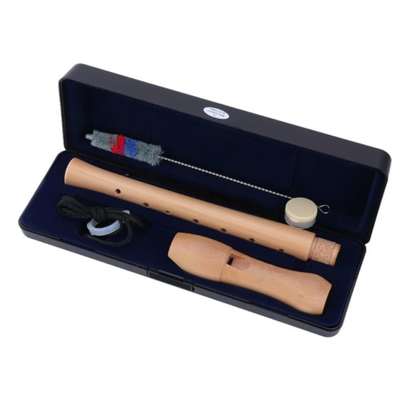 Soprano Recorder Fingering C Key 8 Hole Descant Recorder for Starter with Case