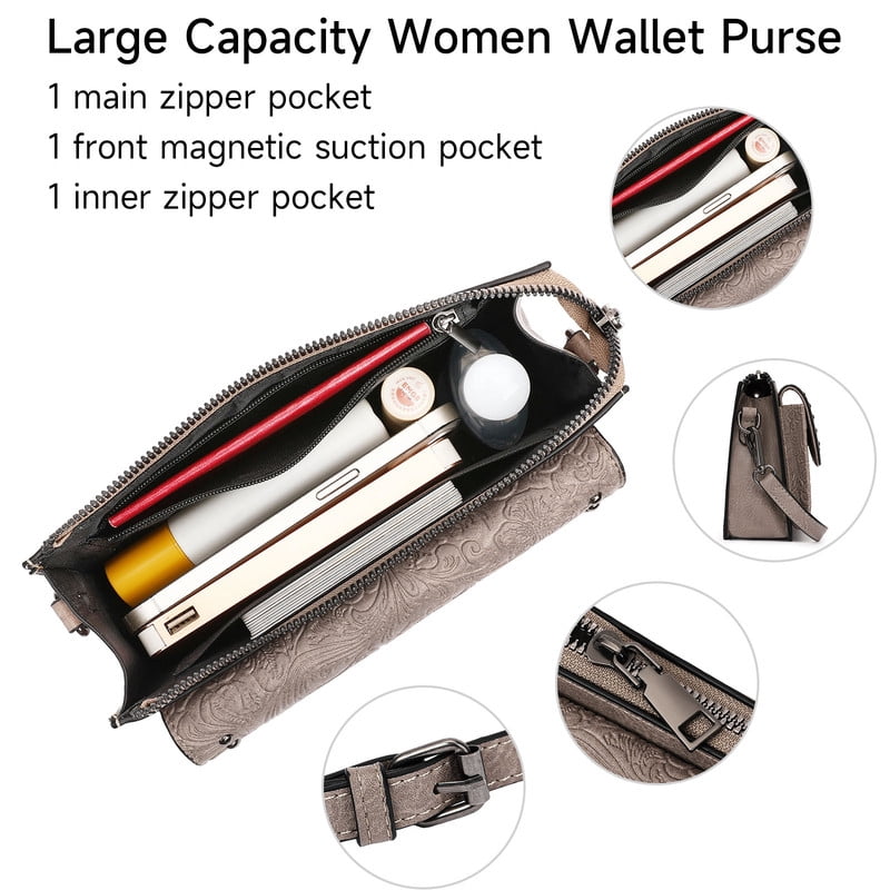 FALAN MULE Small Crossbody Bags for Women Vegan Leather Cell Phone Purse with Adjustable Strap