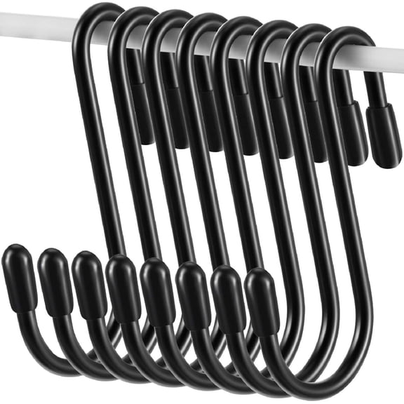 GoXteam S Hooks for Hanging, 4inch S Shaped Hook Rack Metal Non Slip Hanger for Christmas Tree Stocking Kitchen Pot Closet Wire Bathroom Bedroom Pan Bag Plant
