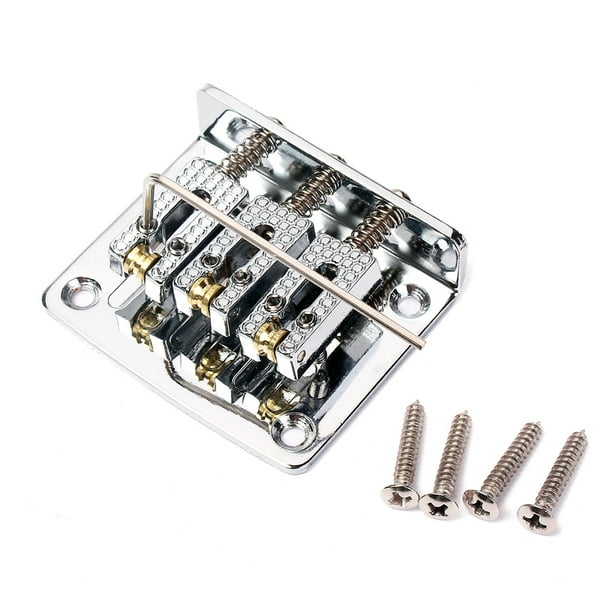 Naiovety Practical 3-String Guitar Bridge Guitar Saddle Machine Peg Plate Head Screws Replacement Flexible Pickup Accessories Tuning with Type2