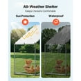 thumbnail image 5 of KFFKFF Large Metal Chicken Coop, Poultry Enclosure, Rabbits Hens Ducks Geese PE, Galvanized Carbon Steel, 9.8 x 3.3 x 6.6 ft 1 count, 5 of 9