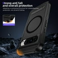 thumbnail image 5 of Dteck Magnetic & Seamless Stand for Google Pixel 9 Pro XL, Compatible with MagSafe, Military Grade Drop Protection, Slim Frosted Rugged Kickstand Phone Case for Google Pixel 9 Pro XL,Black, 5 of 7