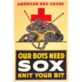 thumbnail image 3 of Anonymous 11x14 Black Modern Framed Museum Art Print Titled - Our Boys Need Sox, Knit Your Bit (1918), 3 of 5