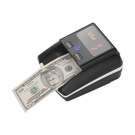 Portable Small Banknote Bill Detector Denomination Value Counter UV/MG/IR Detection with Battery Counterfeit Fake Money Currency Cash Checker Tester Machine for USD (Best Counterfeit Money For Sale)