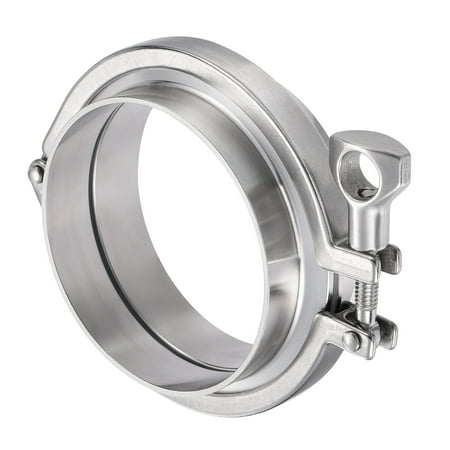 

Uxcell 4 304 Stainless Pin Vacuum Pipe Clamp with 4 Joints and White Silicone Gasket