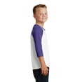 thumbnail image 3 of Port & Company PC55YRS Youth Core Blend 3/4-Sleeve Raglan T-Shirt, 3 of 6
