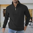 thumbnail image 2 of XIAONU Mens Sweatshirts Half Zip Stand Collar Pullover Sweatshirt Long Sleeve Casual Hoodless Solid Color Top For Daily Wear Outdoor Activities, 2 of 8
