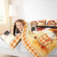 thumbnail image 3 of Manfei Framhouse Red Fall Truck Queen Bedding for Kids, Autumn Bird Gingham Bedding Comforter Set Queen, Black Reversible, 7-Piece, 3 of 7