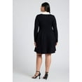 thumbnail image 3 of ELOQUII Women's Plus Size Collared Sweater Dress With Buttons, 3 of 4
