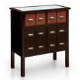 thumbnail image 1 of Furniture of America Table Console Multi-Rangement en Bois Noyer et Chêne, 1 of 4