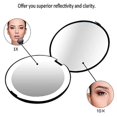 thumbnail image 4 of Portable Folding Mirror with LED Light Makeup Mirror, 10X Magnifying Glass, 12 Lamp Bead Mini Mirror, 4 of 5