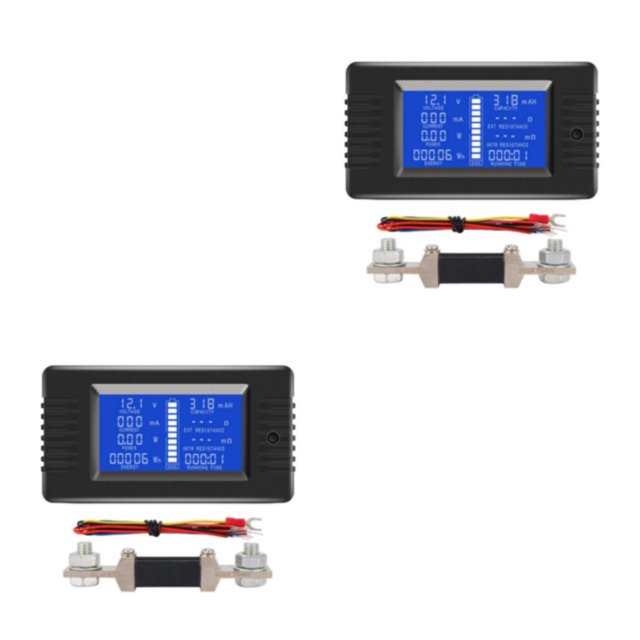 Eigraketly Mida el voltaje con confianza - Voltímetro digital duradero y preciso Voltímetro Amperímetro Medidor de voltaje Voltímetro de CC Type3 NO3