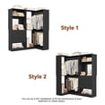 thumbnail image 3 of Freestanding 56.5 Inch Closet Organizer System with 4 Drawers, Homieasy Corner Closet System with 2 Rods and 6 shelves for Walk-In Closets, Bedroom, Black, 3 of 8