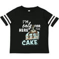 thumbnail image 3 of Inktastic Im Only Here for the Cake with Cake Slice Illustration Boys Toddler T-Shirt, 3 of 5