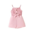 thumbnail image 1 of Odeerbi 1-5 Años Mono de Verano Para Niñas Camisola Plisada de Algodón Mono Con Lazo, 1 of 8