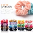 thumbnail image 3 of 50x Mujeres Velvet Scrunchies Banda para el cabello de goma Lazo para el cabello Zulema coleteros de terciopelo para el cabello, 3 of 8