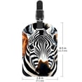 thumbnail image 6 of Square 2Pack PU Leather Zebra Cruise Luggage Tag with Privacy Cover and Name ID Tag for Travel Handbags Backpacks Luggage Tags, 6 of 6
