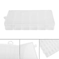 thumbnail image 3 of 10/15/24/36 Plastic Compartment Jewelry Adjustable Organizer Storage Box Case, 3 of 8