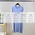 thumbnail image 3 of Sakmal Modal Womens Nightgown Knee Length Lounge Colorblock Short Sleeve Nightdress Crew Neck Soft Comfy Loose Fit Women's Sleepwear L-3XL, 3 of 5