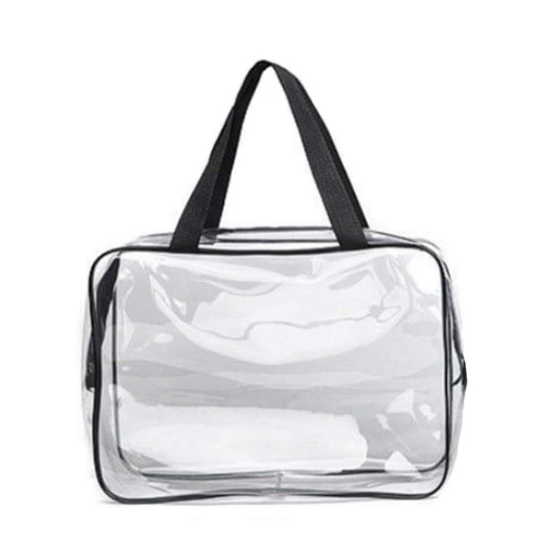 Awoscut PVC Clear Transparent Plastic Travel Cosmetic Bag Zipper Makeup Toiletry
