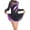 Purple, variant on Kids Girls Long Sleeve Glitters Mesh Tutu Figure Ice Skating Dance Dress Purple 8