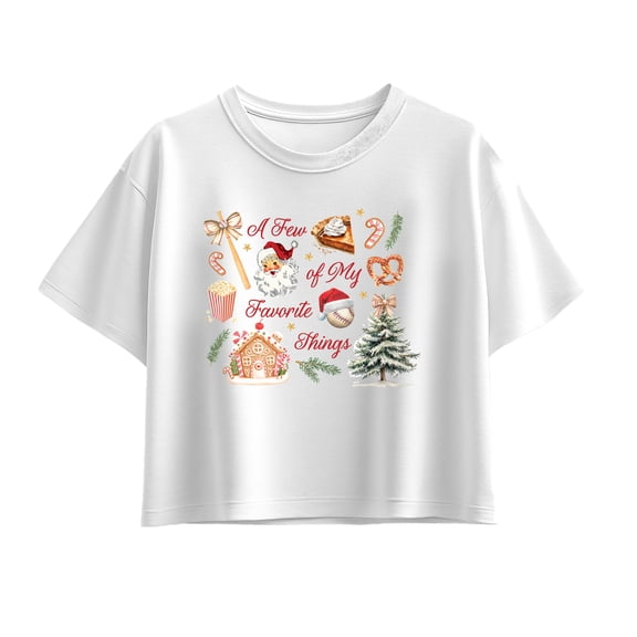 Instant Message - Baseball Favorite Things Short Sleeve Boxy Graphic T-Shirt