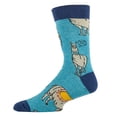 thumbnail image 3 of Oooh Yeah Men's Funny Colorful Crew Socks, Novelty Cotton Socks, Ya Llama Boo, One Size, 3 of 4